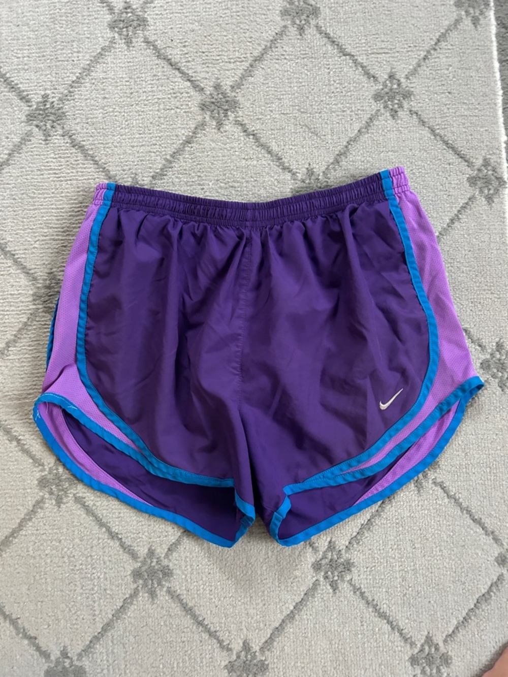 Nike Women’s Purple Running Shorts with Teal Trim